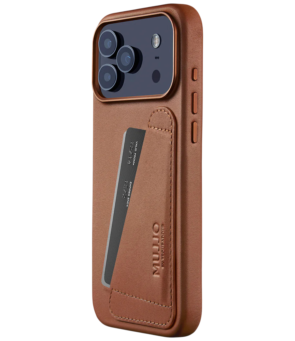 Чехол Mujjo Wallet Leather для iPhone 17 Pro Max, Песочный