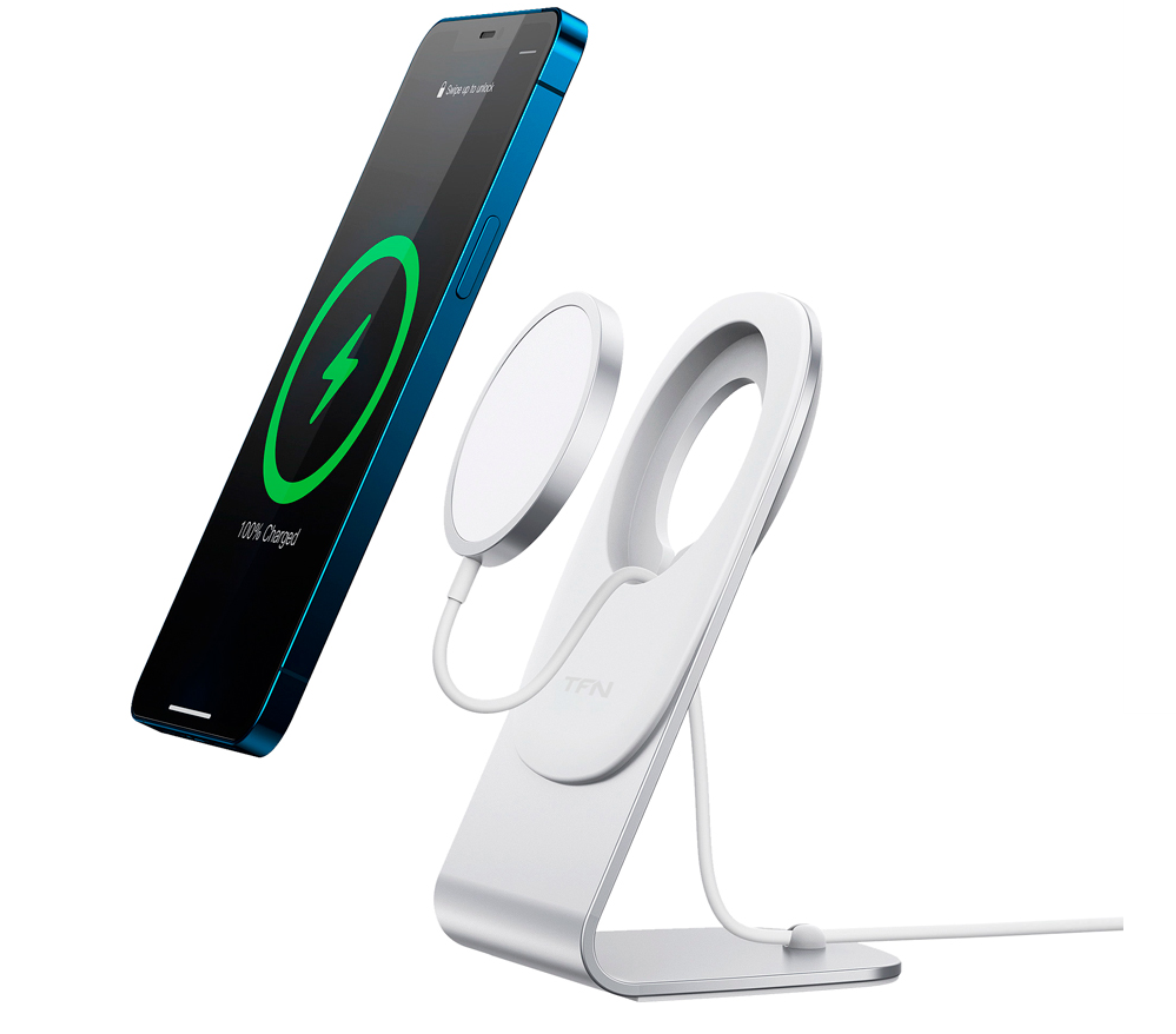 TFN MagDock Charger 15W, Серебристый