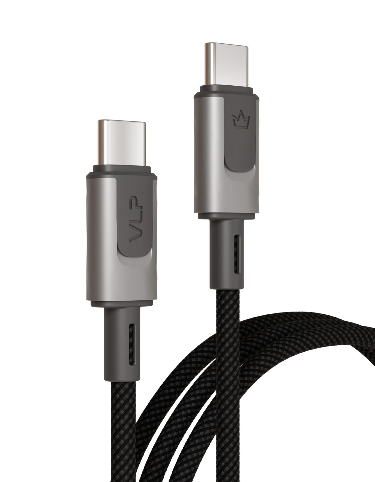 Дата-кабель VLP Force Line 100W USB-C + USB-C, 1.2m, Черный