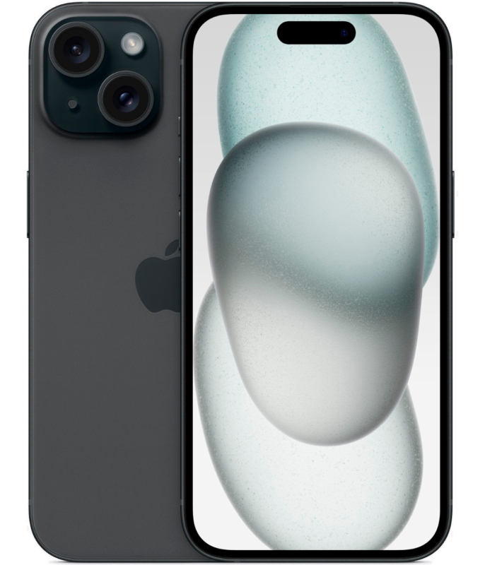 Смартфон Apple iPhone 15 128Гб (1 sim + eSIM) Черный - Активированный