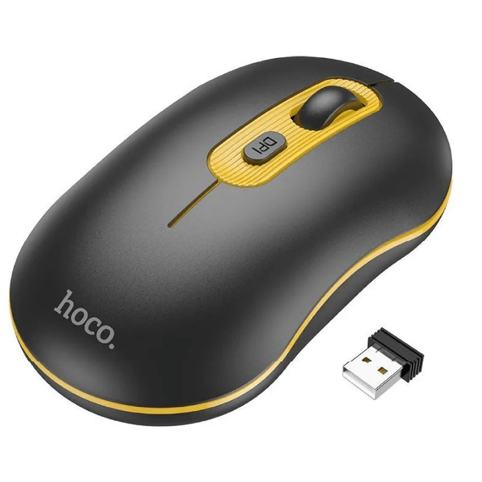 Мышь Hoco GM21 Platinum 2.4G Business Wireless Mouse, Черно-желтый