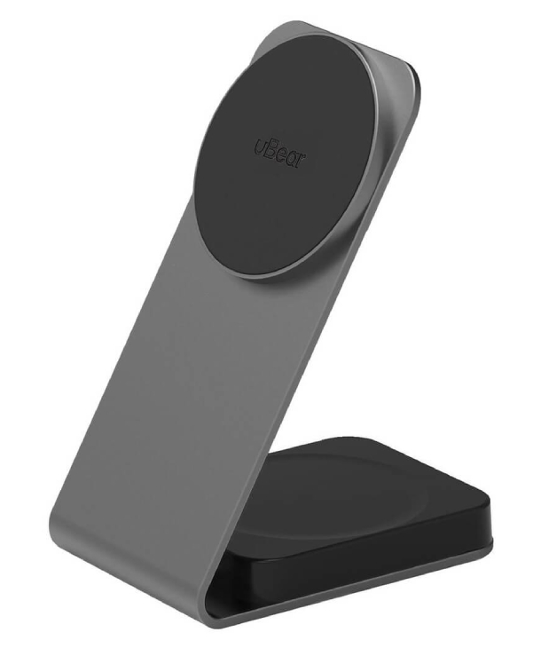 Беспроводное зарядное устройство Ubear Level Pro 2 в 1, серый