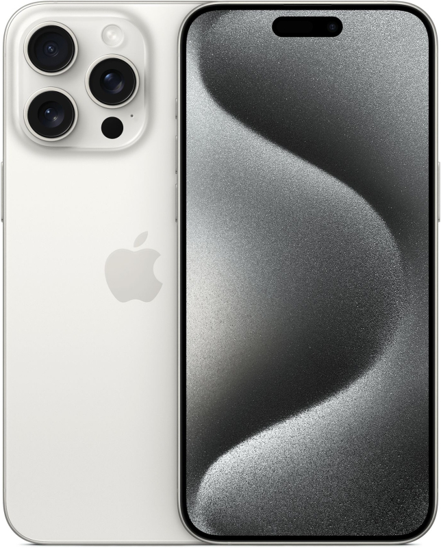 iPhone 15 Pro Max 256Гб (1sim + eSIM / 82%) Белый титан - Б/У ★★★★☆