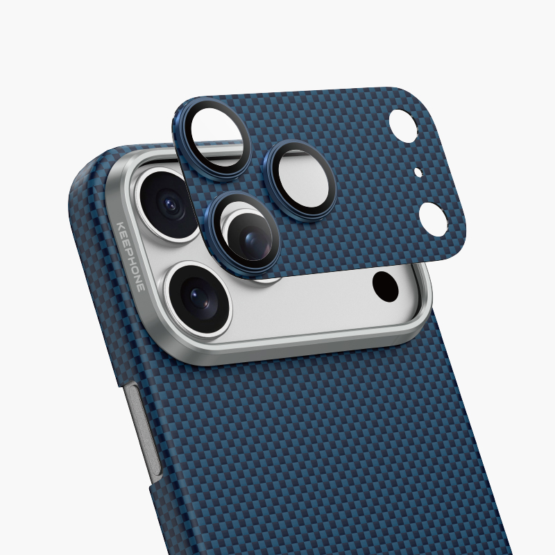 Защитные линзы Keephone Kevlar Robin Full Size Camera Lens на камеру iPhone 17 Pro, Синий