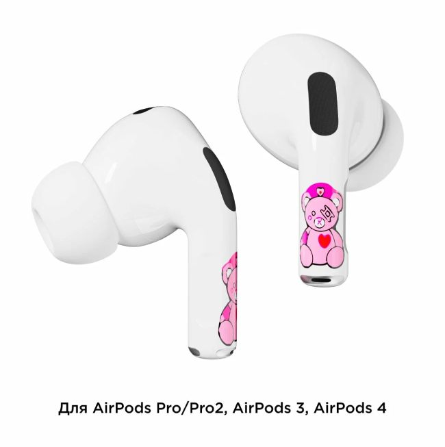 Наклейки "vlp" Easy Art для AirPods Pro/Pro2, pink teddy