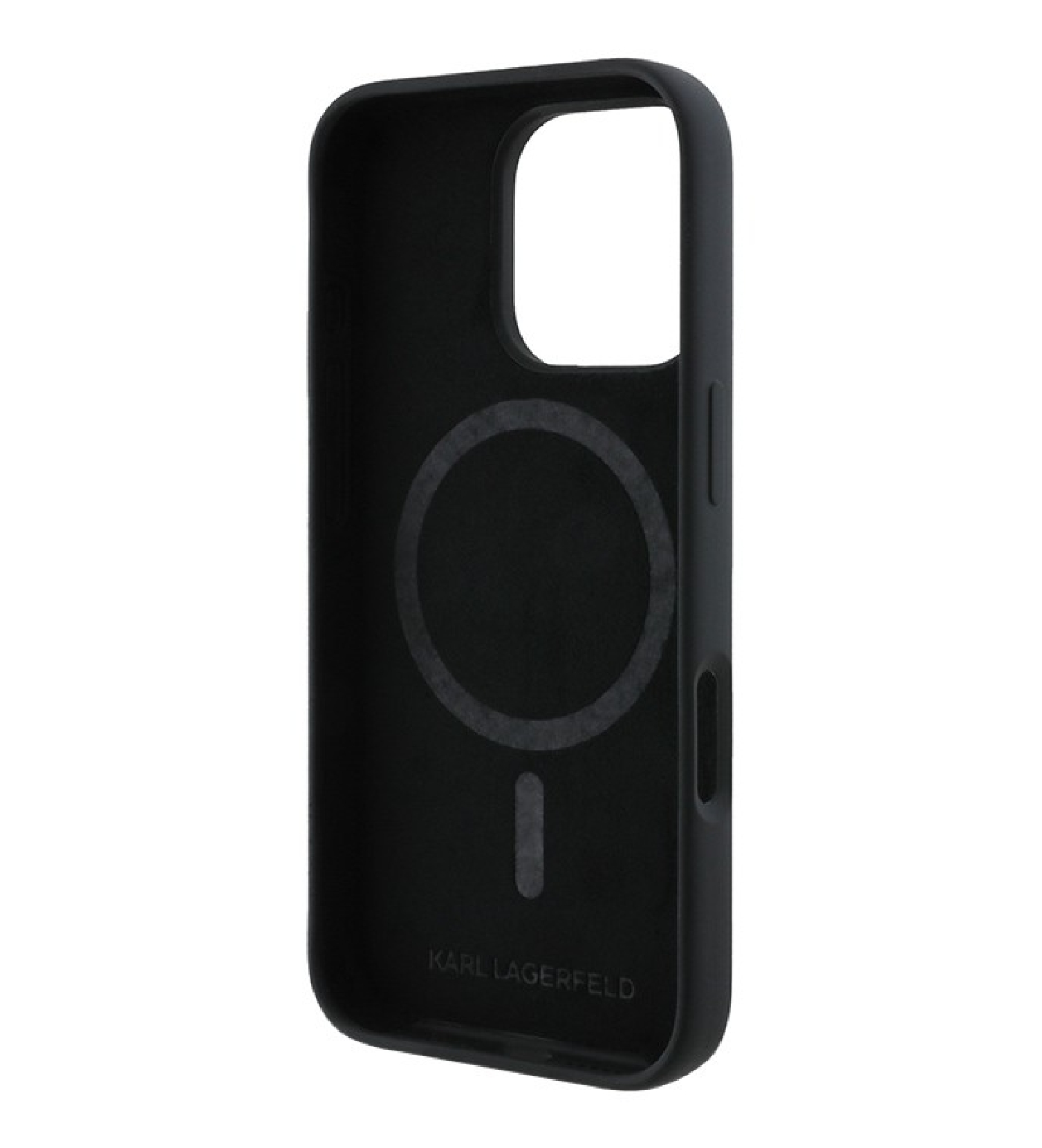 Чехол Lagerfeld Liquid Silicone NFT Karl & Choupette Head Hard с MagSafe для iPhone 16 Pro Max, Черный