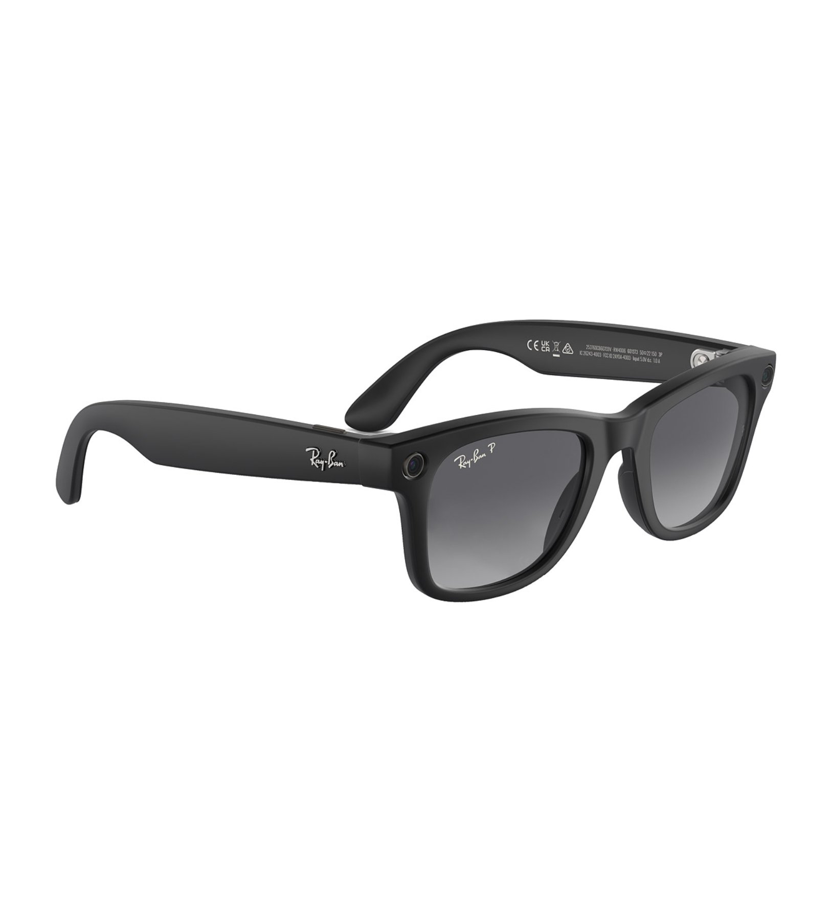 RayBan Meta Wayfarer, 155-53 размер, Матовый черный графитовый градиент, RW4008 в 