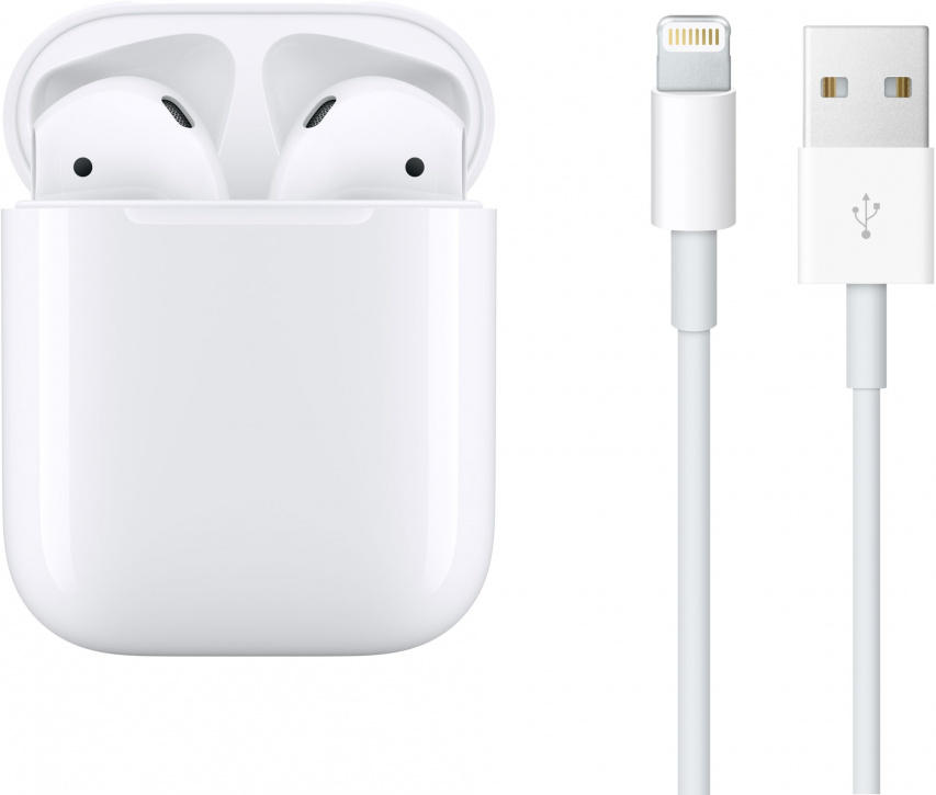 Apple AirPods 2, MV7N2, Хрипят динамики / high copy, Белый - Б/У