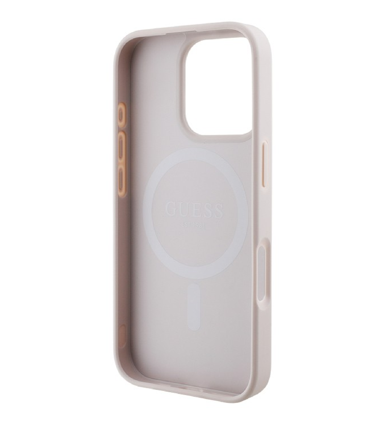 Чехол Guess PU 4G Stripes Hard с MagSafe для iPhone 16 Pro Max, Розовый