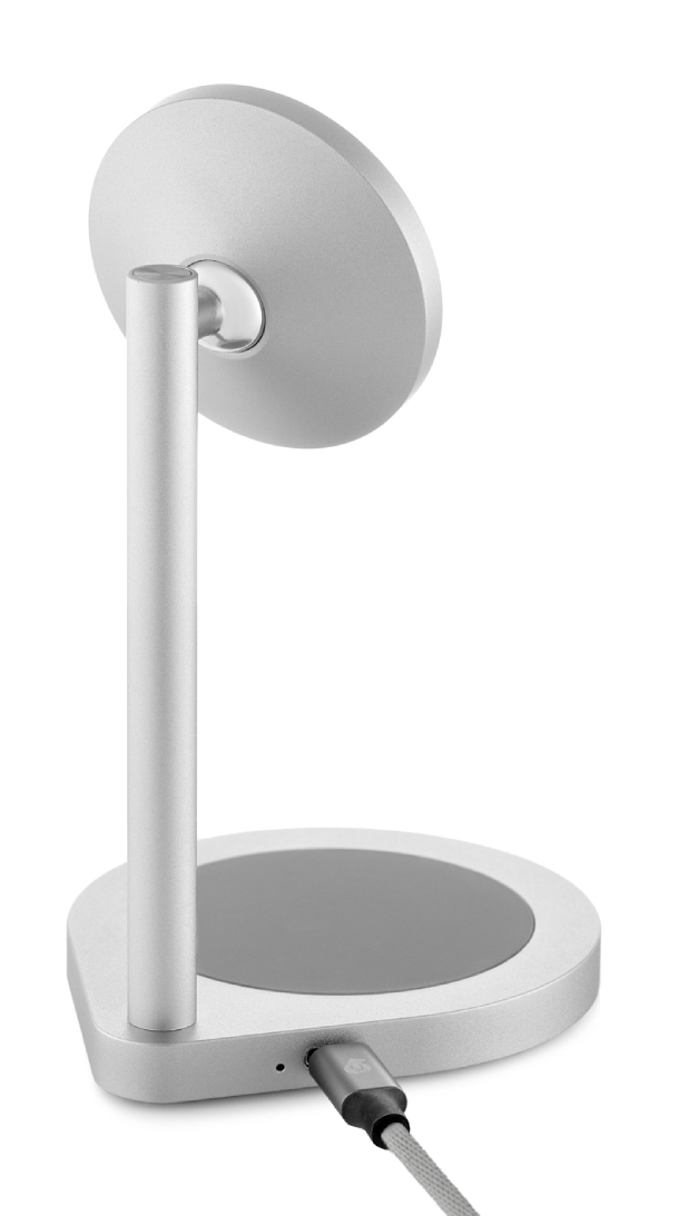 Беспроводное зарядное устройство Ubear Stage 2 в 1 Magnetic, серебристый