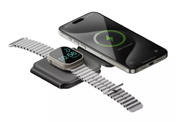 Беспроводное зарядное устройство Bazic GoMag Trio PLUS magnetic wireless foldable 15W Grey
