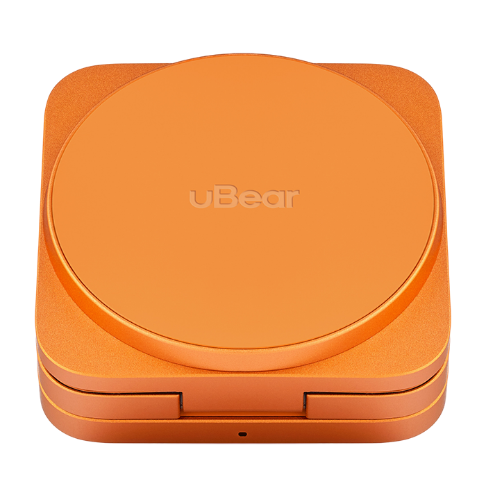 Беспроводное зарядное устройство Qi2.2 3в1 uBear Balance Slim, Космический оранжевый
