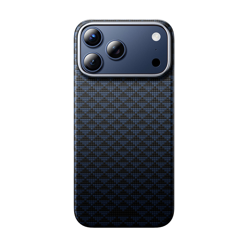 Чехол KeePhone Kevlar Paris Carbon MagSafe Case для iPhone 17 Pro, Синий
