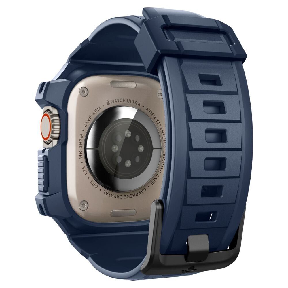 Ремешок+защитный чехол SPIGEN RUGGED ARMOR ”PRO” для Apple Watch Ultra 1 / 2 (49 мм), Темно-синий
